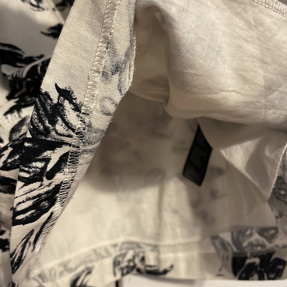 Twenty one XXI strapless black and white linen mini dress size Medium - Picture 7 of 9